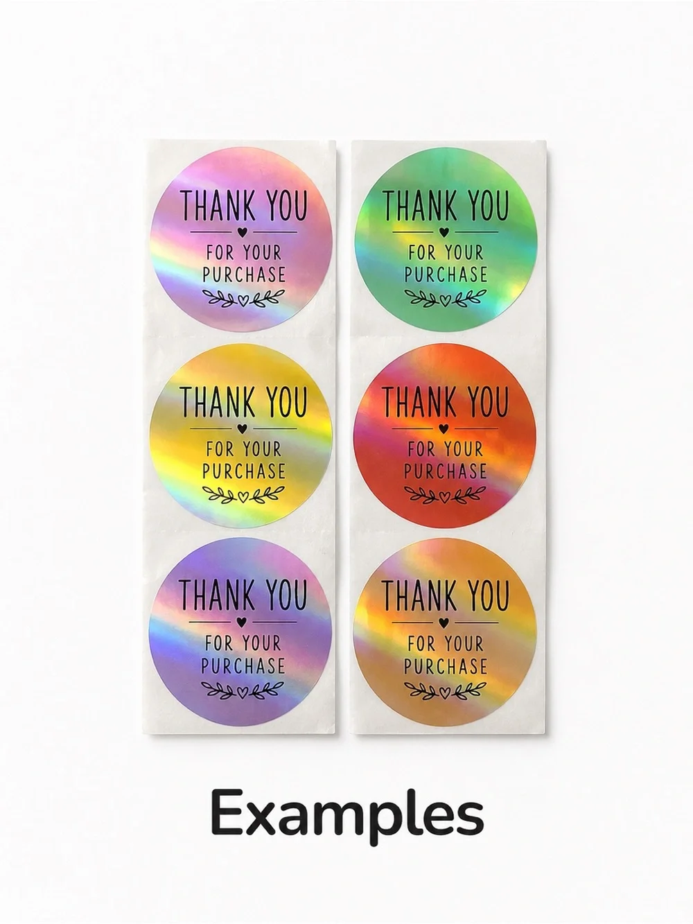 Custom 50 Assorted Holographic Thermal  Labels